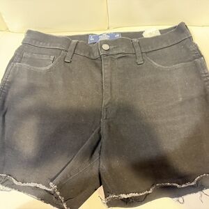 Hollister Black Denim Shorts - Mid Rise Short